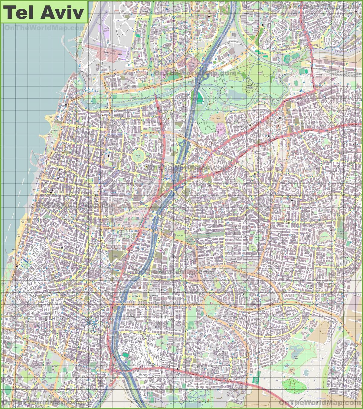 خريطة شوارع تل أبيب